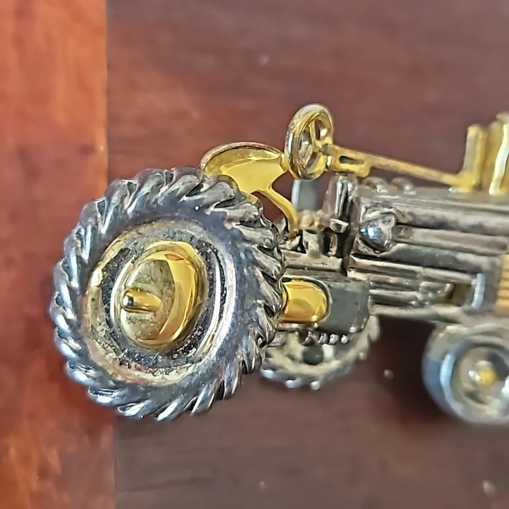 Vintage Best Signed Tractor Brooch or Pendant